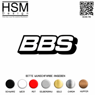 BBS Aufkleber Set – 4× Sticker à 8 cm – hochwertig & wetterfest – ideal für Felgen, Auto, Motorrad & Tuning-Fans – UV-beständig & langlebig