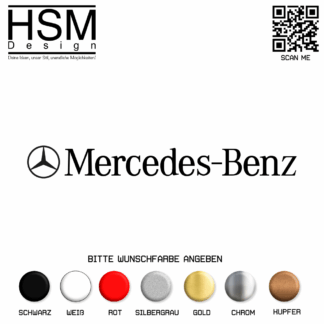 2x Mercedes-Benz Aufkleber – 30 cm – Stern mit Schriftzug – edler Autoaufkleber für Fans – wetterfest & UV-beständig – ideal für Auto, Fenster & Werkzeugkoffer