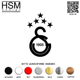 Galatasaray Aufkleber – 10x10 cm – Fan-Sticker mit Logo