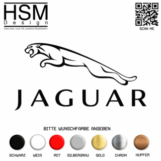 Jaguar Aufkleber – 15 cm – edler Auto-Logo-Sticker für Jaguar-Fans – wetterfest & UV-beständig – ideal für Auto, Fenster, Laptop oder Werkzeugkoffer