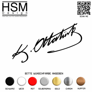 Mustafa Kemal Atatürk Unterschrift Aufkleber – 15 cm lang – stilvoller & patriotischer Sticker – wetterfest & UV-beständig – ideal für Auto & Fenster