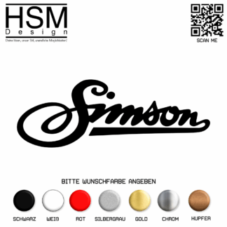 Simson Aufkleber – 15 cm – kultiger Sticker für Moped, Motorrad, Auto & Werkstatt – wetterfest & UV-beständig – ideal für Simson-Fans & Tuner
