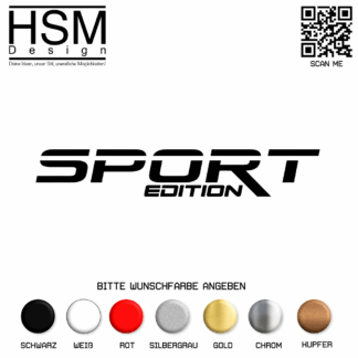 Sport Edition Aufkleber – 15 cm – sportlicher Schriftzug für Auto, Motorrad oder Tuning-Fans