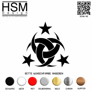 Teskilât Turan Aufkleber – 10×10 cm – symbolstarker Sticker für Auto, Laptop & mehr – wetterfest & UV-beständig – ideal für Nationalisten & Patrioten