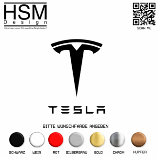 Tesla Logo Aufkleber – 10 cm – hochwertiger Elektroauto-Sticker – wetterfest & UV-beständig – ideal für Auto, Laptop, E-Bike & mehr
